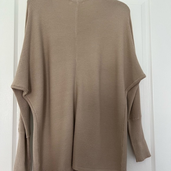 Tan Ribbed Open Cardigan - Picture 5 of 5